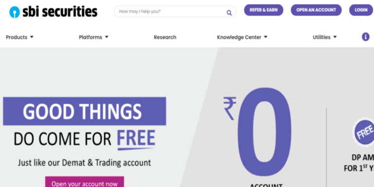 SBI Securities Demat Account Charges 2024